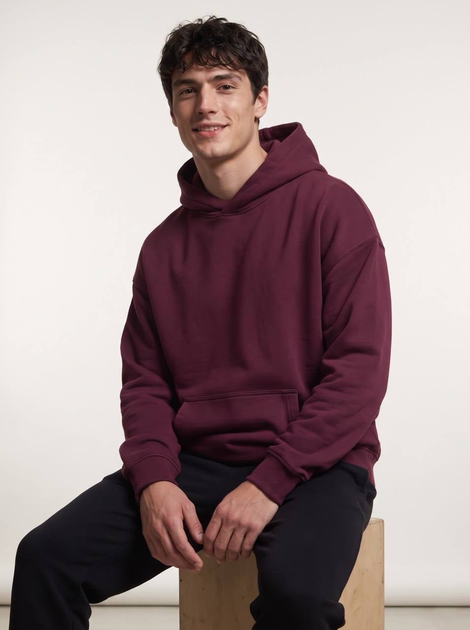 Burgundy Basic hoodie
