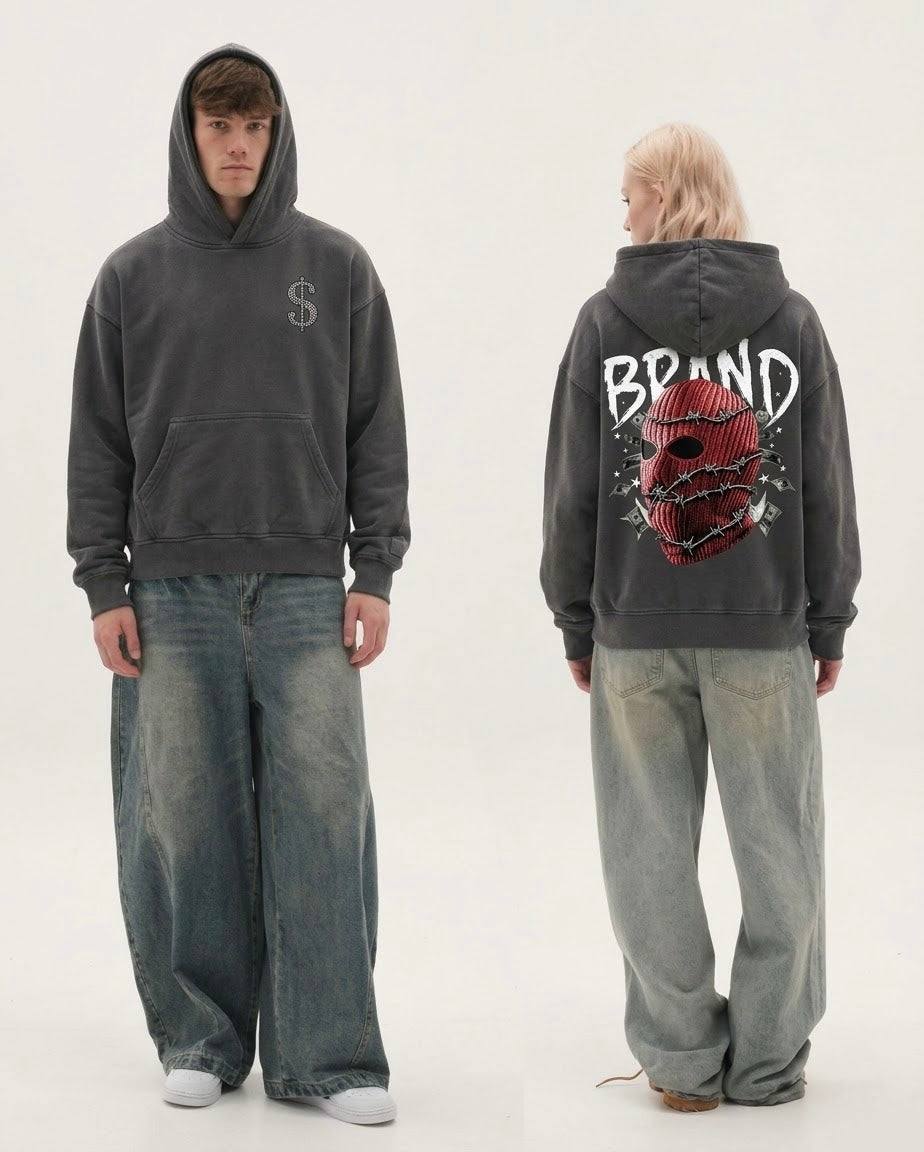 “Brand” Metal hoodie